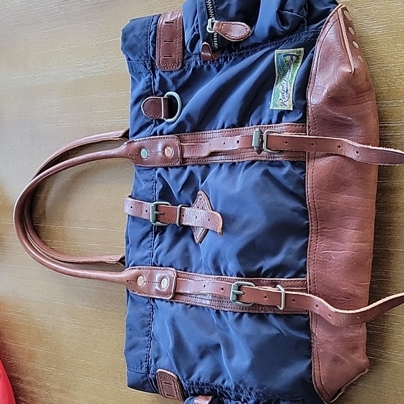 GORGEOUS  VINTAGE POLO RALPH LAUREN LARGE SHOULDER BAG - Picture 8 of 16